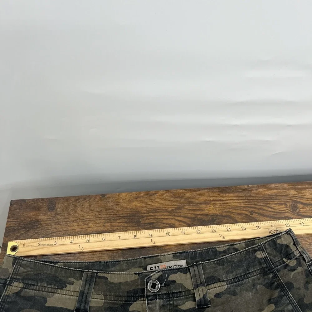 5.11 Aramis 10" Shorts Mens 36 Green Camo Cotton Blend Multi Pocket Utility - Picture 11 of 15